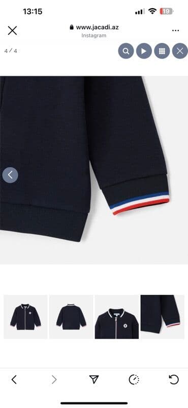 kapsonlu koynekler: Jacadi jaket 12-18 ay Uşaq üçün klassik bomber üslublu — 3