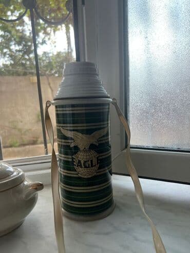 Çaydanlar və qəhvədanlar: Rəng - Yaşıl, Termos, Şüşə — 1