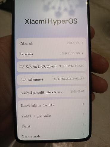 iphone x problemleri: Poco F6, 256 GB, rəng - Qara, Barmaq izi — 3