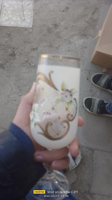 sud bidonu: Qədəhlər, rəng - Ağ, Şüşə, 12 ədədli dəst, 200 ml — 8