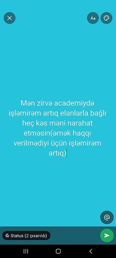 ad gunu dekoru: Zirvə academiydə artıq işləmirəm Operator işləyirdim əmək haqqın — 1