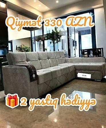 stul ev ucun: Künc divan, Yeni, Açılan, Bazalı, Parça, Şəhərdaxili pulsuz çatdırılma — 1
