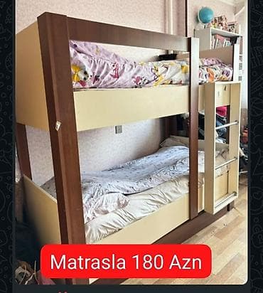 pendir: Oğlan və qız üçün, İşlənmiş, 2 təknəfərlik çarpayı — 7