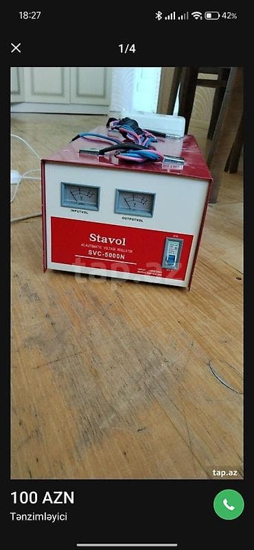 ev saati: İşlənmiş, Ev üçün, 1 faza, Gərginliy stabilizatoru, 220/110 V, Kredit yoxdur — 3