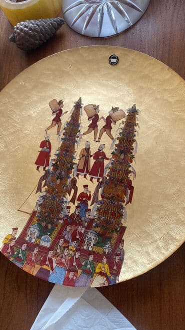 qedimi boşqablar: Boşqablar, 1 əd, rəng - Göy, Farfor — 7