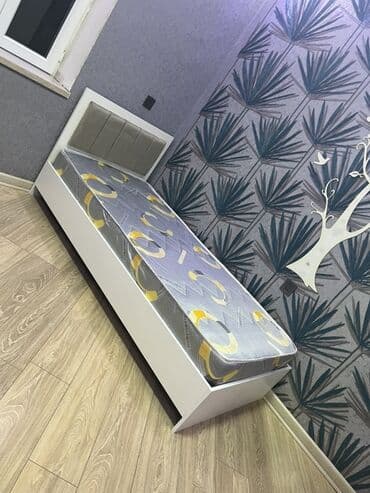 tek carpayı: Təknəfərlik çarpayı, Bazasız, Matras ilə, Siyirməli, Azərbaycan — 1