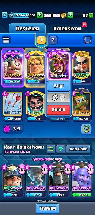 smart saat mi: Clash Royale oyun hesabı - Kral səviyyəsi: 51 - Kupa: 10615 - Pass — 3