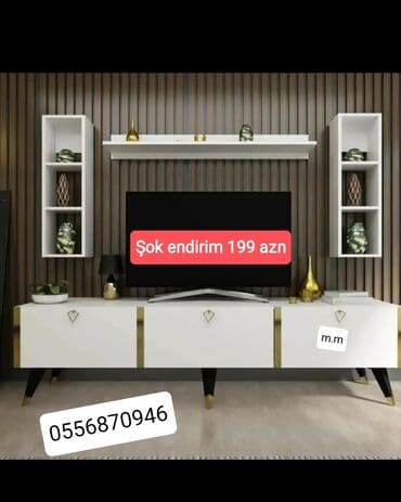 mətbəx rəfləri: Yeni, Düz TV altlığı, Polkalı, Laminat, Azərbaycan — 15
