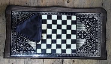 yoqa mat: Taxta nərd-şahmat dəsti - İkiüzlü taxta oyun dəsti: iç tərəfi klassik — 2