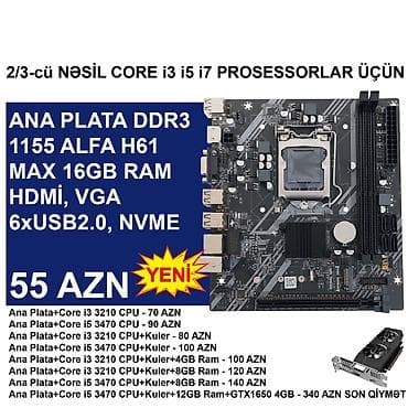 ipad 12 pro: Kompüter üçün Ana Platalar ⭐DDR3 LGA 1155 Asus H61 M-E (İşlənmiş) - 40 — 4