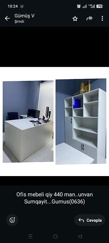 mebeı: Ofis mebeli qiy 440 man. unvan Sumqayit. Gumus(0636) — 1