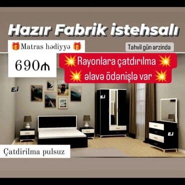uşaq çarpayısı gəncə: 2 təknəfərlik çarpayı, Dolab, Komod, Termo, Belarusiya, Yeni — 4