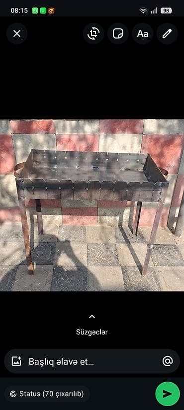 das komur: 70m 10 sislik - Material: qalın metaldan qaynaqla yığılmış korpus - — 1