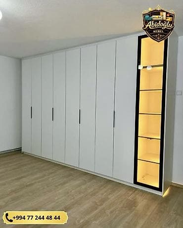 qapi plasmas: Yeni, 6 qapı, Güzgülü, Ağ, Açılan, Düz dolab — 2