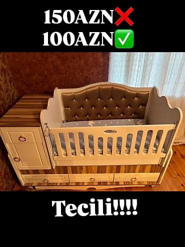 taxt ucun matraslar: Oğlan və qız üçün, Dördbucaq, Beşik, Dəstsiz, Matras ilə, Yellənmə mexanizmsiz — 1