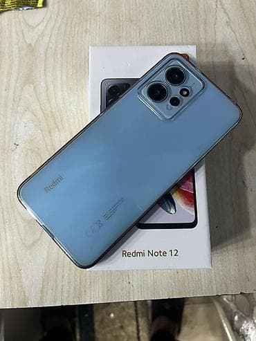 islenmis notebooklar: Redmi Note 12, 128 GB, rəng - Mavi, Barmaq izi, İki sim kartlı, Face ID — 1