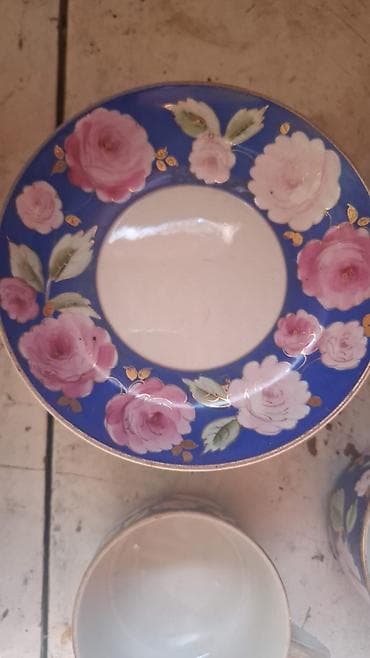saatlar type 0: Çay dəsti, rəng - Mavi, Keramika, SSRİ — 3
