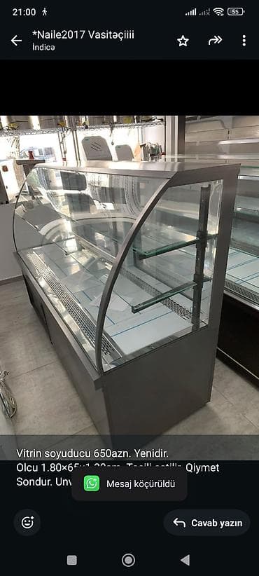 Vitrin soyuducu 650azn. Yenidir. Olcu 1.80×65×1.30sm. Tecili satilir lalafo.az -da Vitrin soyuducu 650azn. Yenidir. Olcu 1.80×65×1.30sm. Tecili satilir
