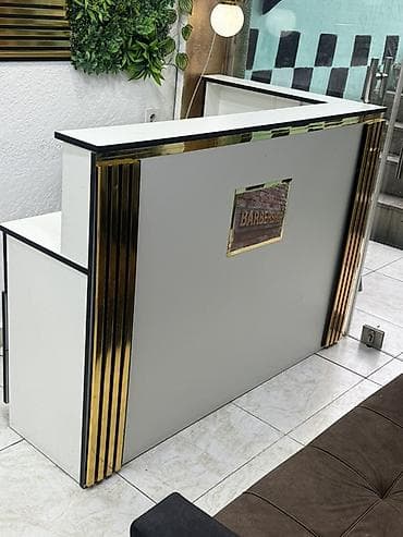 restoran masası: Barber və gözəllik salonları üçün resepsiyon stolu - Dizayn — 1
