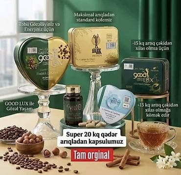 lepe: Məhsul: Good Lux – yaşıl qəhvə və kapsullar Təsvir: - Premium Green — 2