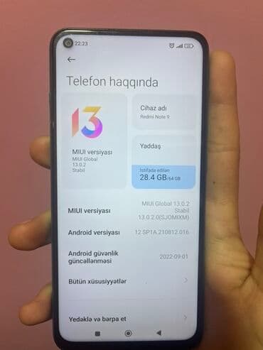 iphone 11 kamera: Redmi Note 9, 64 GB, rəng - Göy, Barmaq izi — 5