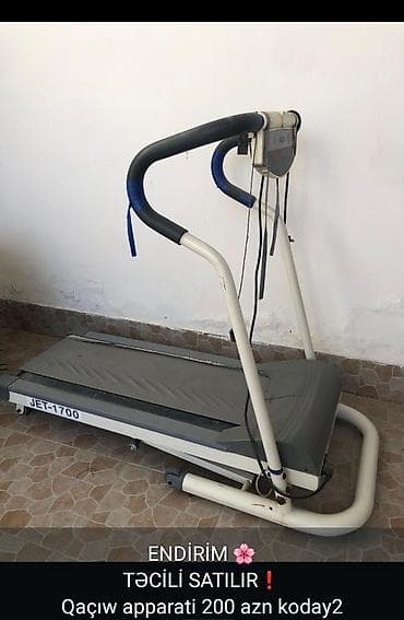 Спорт и отдых: Qaçış trenajoru – iki model 1) JET-1700 - Mexaniki qaçış yolu - — 1