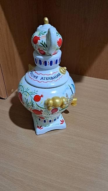 Satılır. Samovar. Əl işidir. Keramikadan hazırlanıb. 1 ədəddir — 2