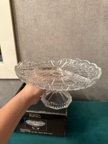 bosqab: Boşqablar, 1 əd, rəng - Ağ, Xrustal, Çexiya — 1