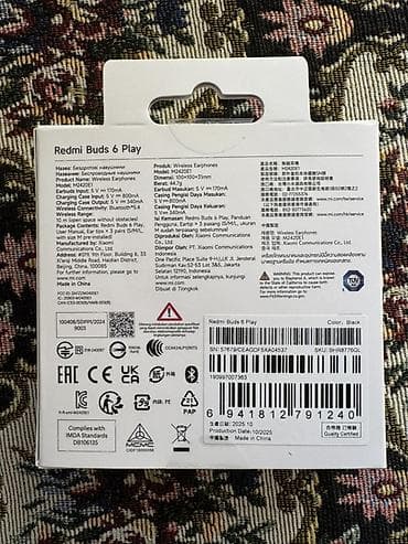 buds live: Məhsul: Xiaomi Redmi Buds 6 Play simsiz qulaqlıqlar (rəng: Black) — 2