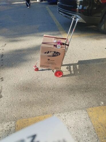 alışveriş arabaları: TEZE üc təkərli metal alış-veriş arabası - Material: parlaq xrom — 12