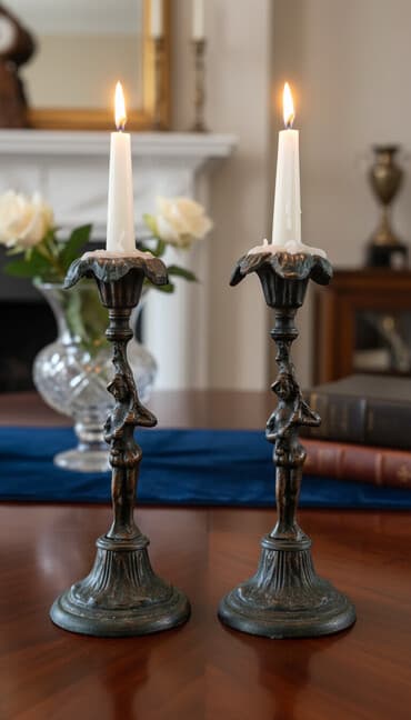 zərlər: İki ədəd dekorativ şamdan dəsti. Qiymet her 2 şamdan üçündür - — 2