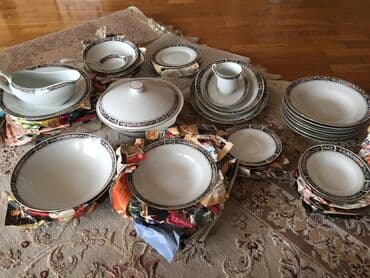 Ev üçün dekor: Nahar dəsti, rəng - Ağ — 1