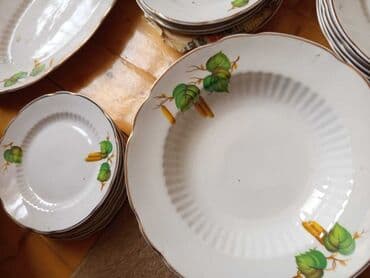 Süfrə qab-qacaqı: Nahar dəsti, rəng - Ağ, Farfor, Almaniya — 4