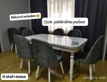 metbext divani: Mətbəx üçün, Açılmayan, Dördbucaq masa, 2 stul — 11