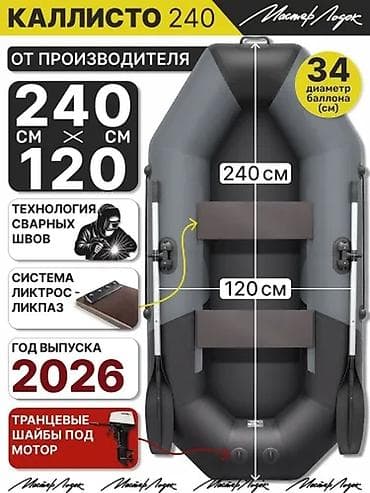 bas gitara: Şişmə qayıq – “Kallisto 240” seriyası Xüsusiyyətlər: - Ölçü: 240 sm — 2