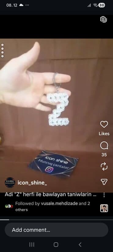 Qadın ayaqqabıları: Muncuqdan hazırlanmış fərdi hərf brelokları - Material: parlaq — 3