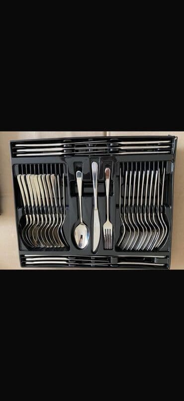 Mətbəx aksesuarları: Karaca - 12 neferlik Parlaq metal (paslanmayan polad görünüşlü) süfrə — 1