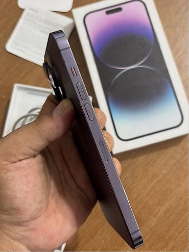 iphone 12 pro mini: IPhone 14 Pro, 256 GB, Deep Purple, Zəmanət, Kredit, Simsiz şarj — 2