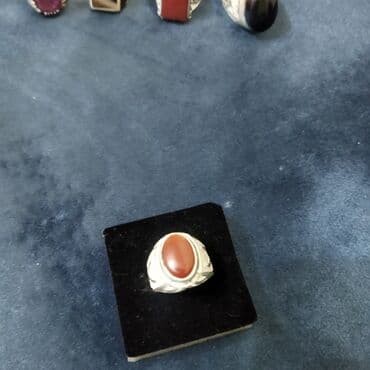 Кольцо, Серебро, 958 проба, Агат — 5