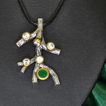 zümrüd qaşlı üzüklər: Kulon, Gümüş, Zümrüd — 2