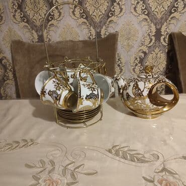 modem wifi 20azn: Çay dəsti, rəng - Qızılı — 3