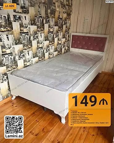 Çarpayı – 90x200 sm Model 1 (Kod: 2972) - Ölçü: 90 x 200 sm - at lalafo.az Çarpayı – 90x200 sm Model 1 (Kod: 2972) - Ölçü: 90 x 200 sm -