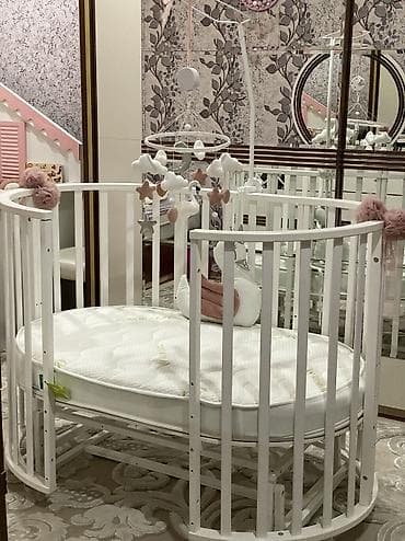 Oğlan və qız üçün, İşlənmiş, Yumru, Beşik, Dəstsiz, Matras ilə, Yellənmə mexanizm ilə