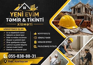 Tikinti işləri: Yeni Evim – Təmir, Tikinti və Söküntü Xidməti - Ev və obyektlərin — 2