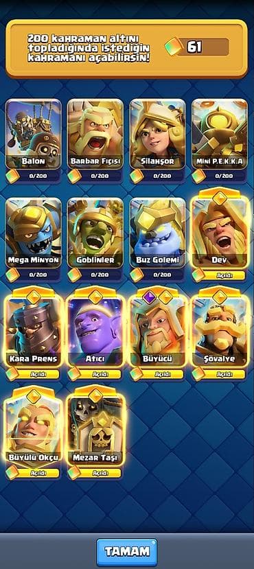 stacktrack oyuncaq dəsti: Clash Royale hesabı – yüksək trofey və maksimal səviyyəli kartlar - — 3