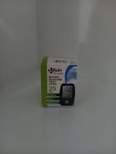 Termometrlər: Şəkərli dibet üçün test .Bir qutuda 25 ədəd test olur.Ancaq test — 3