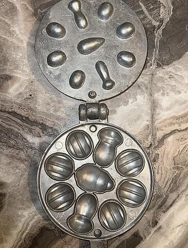 keks qablari: Şirniyyət qəlibləri, rəng - Gümüşü, Çuqun, Fiqur — 1