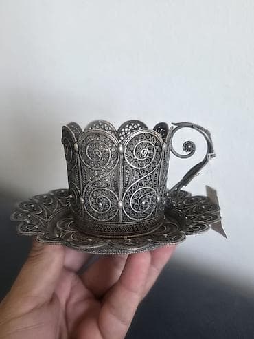 roselle: Çay dəsti, rəng - Gümüşü, Metal — 5