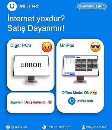Yeni nəsil, onlayn kassalar: 🚀 İnternet kəsilsə belə satışlarınız dayanmasın! Bir çox POS — 1