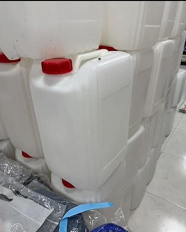 plasmas qapi: Plastik bidonlar – çoxməqsədli, qapaqlı, ağ rəngdə, düzbucaqlı — 1